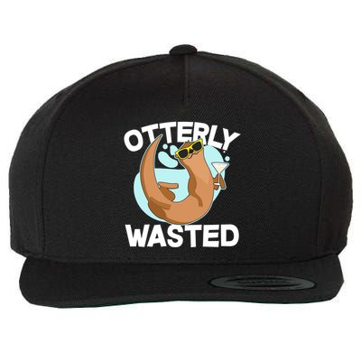 Funny Otterly Wasted Drunk Otter Wool Snapback Cap