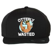 Funny Otterly Wasted Drunk Otter Wool Snapback Cap