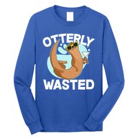 Funny Otterly Wasted Drunk Otter Long Sleeve Shirt