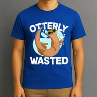 Funny Otterly Wasted Drunk Otter T-Shirt