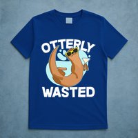 Funny Otterly Wasted Drunk Otter T-Shirt