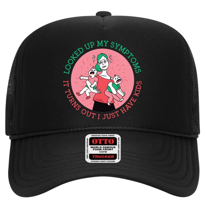 Funny Overwhelmed Mom High Crown Mesh Back Trucker Hat