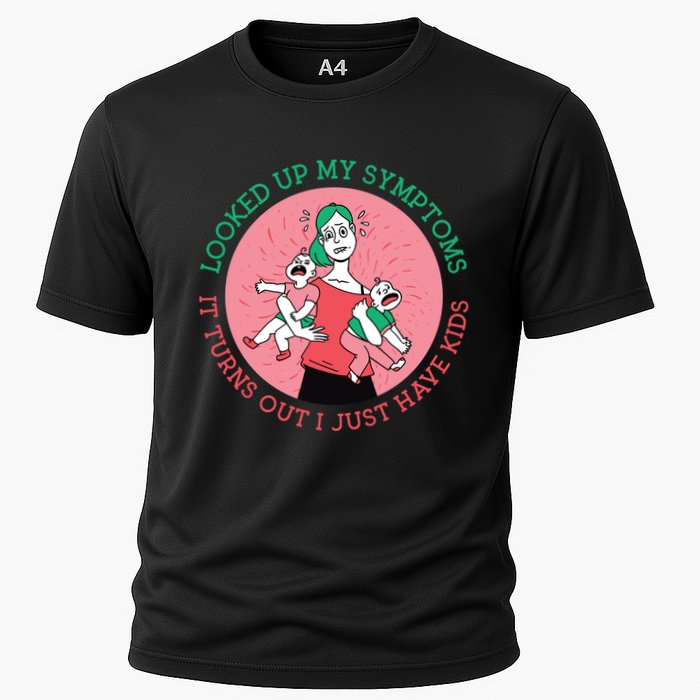 Funny Overwhelmed Mom Cooling Performance Crew T-Shirt