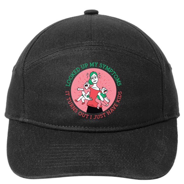 Funny Overwhelmed Mom 7-Panel Snapback Hat