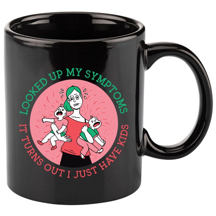 Funny Overwhelmed Mom 11oz C Handle Ceramic Mug