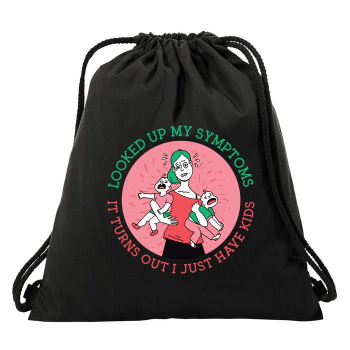 Funny Overwhelmed Mom Drawstring Bag