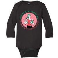 Funny Overwhelmed Mom Baby Long Sleeve Bodysuit