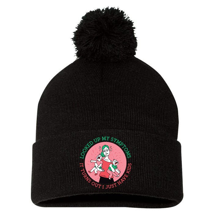 Funny Overwhelmed Mom Pom Pom 12in Knit Beanie