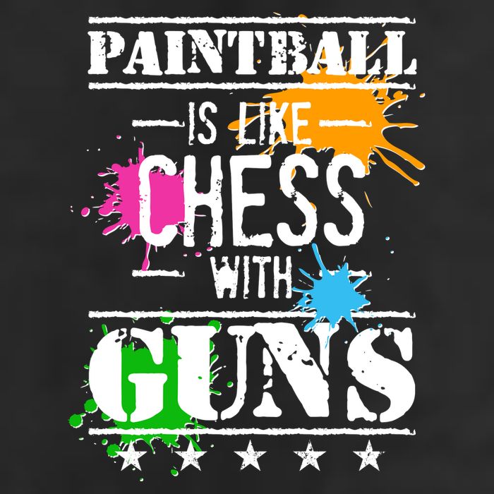 Funny Paintball Is Like Chess With Guns 7 Panel Mesh Trucker Snapback Hat