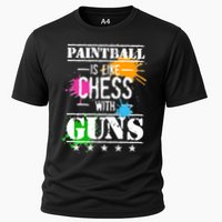 Funny Paintball Is Like Chess With Guns Performance Shirt