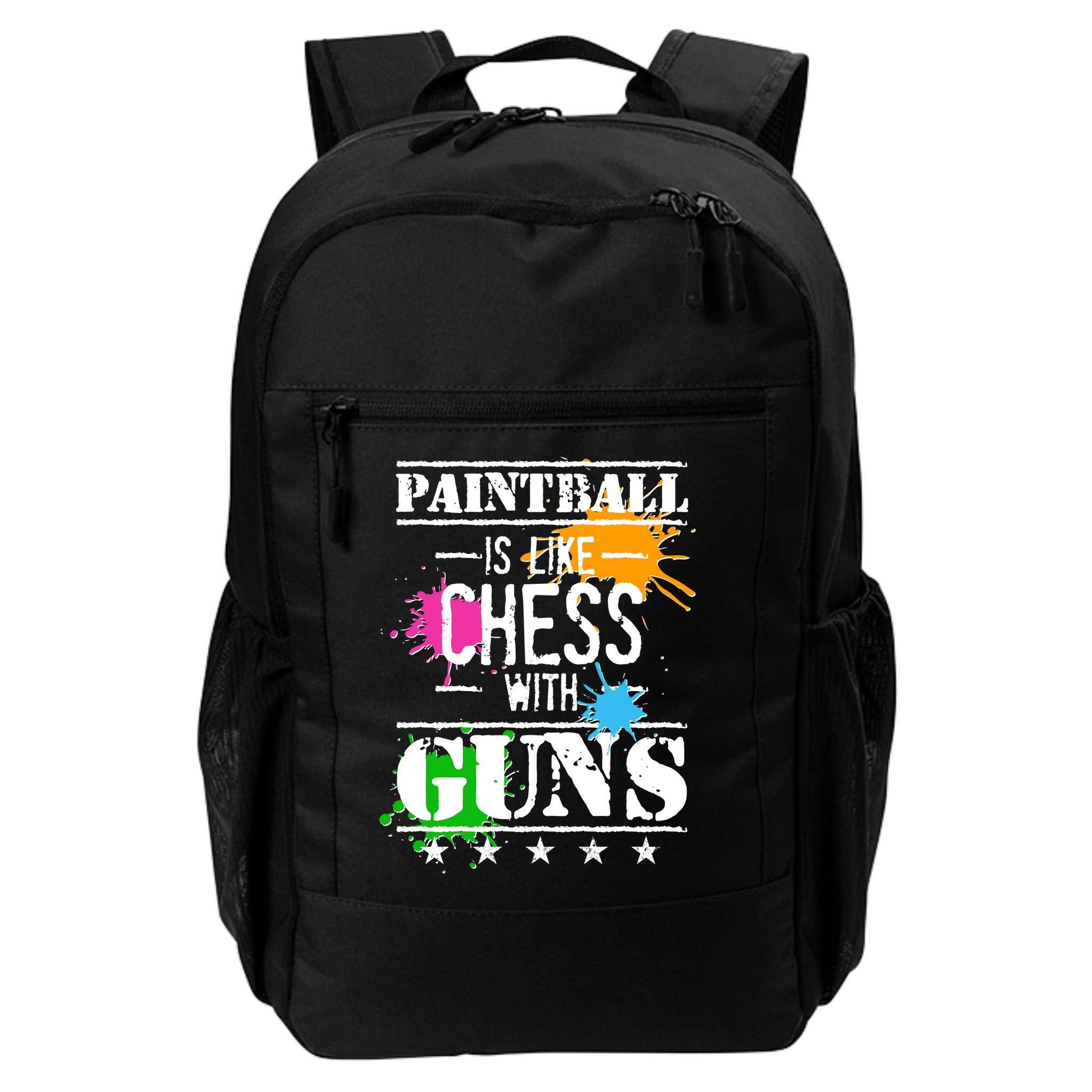 Funny Paintball Is Like Chess With Guns Backpack