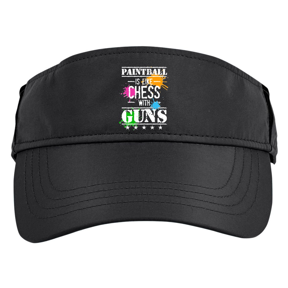 Funny Paintball Is Like Chess With Guns Adult Drive Performance Visor