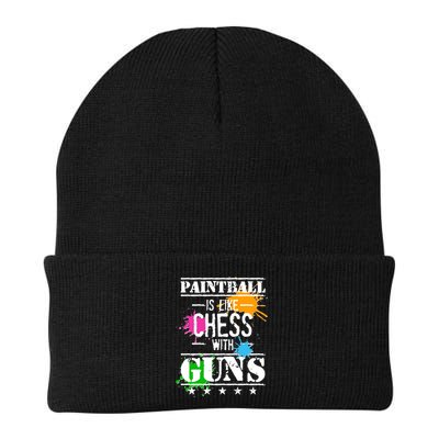 Funny Paintball Is Like Chess With Guns Beanie