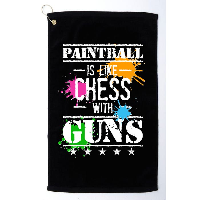 Funny Paintball Is Like Chess With Guns Golf Towel