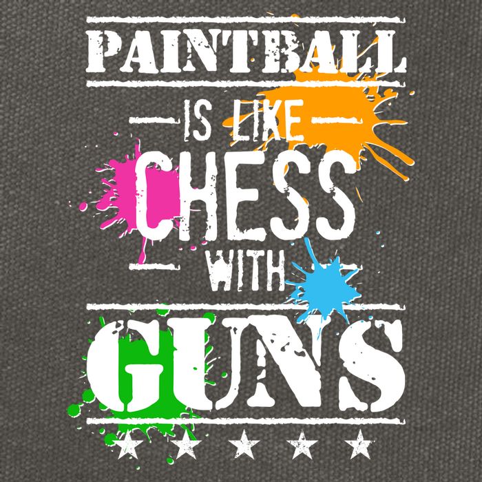Funny Paintball Is Like Chess With Guns Cotton Canvas Backpack