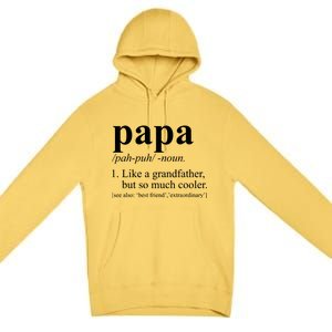 Funny Papa Definition Like A Grandfather Premium Pullover Hoodie