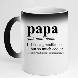 Funny Papa Definition Like A Grandfather 11oz Black Color Changing Mug