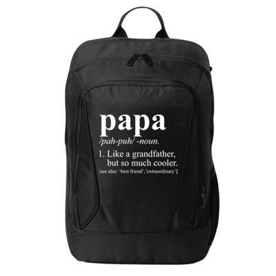 Funny Papa Definition Like A Grandfather City Backpack