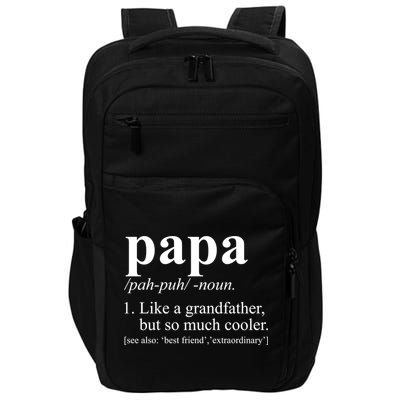 Funny Papa Definition Like A Grandfather Impact Tech Backpack