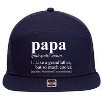 Funny Papa Definition Like A Grandfather 7 Panel Mesh Trucker Snapback Hat