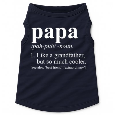 Funny Papa Definition Like A Grandfather Doggie Tank