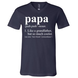 Funny Papa Definition Like A Grandfather V-Neck T-Shirt