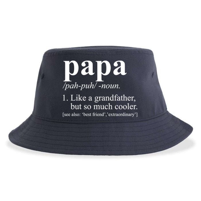 Funny Papa Definition Like A Grandfather Sustainable Bucket Hat