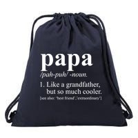 Funny Papa Definition Like A Grandfather Drawstring Bag