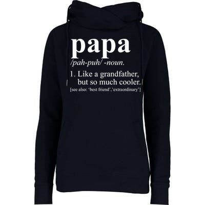 Funny Papa Definition Like A Grandfather Womens Funnel Neck Pullover Hood