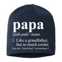 Funny Papa Definition Like A Grandfather Sustainable Beanie