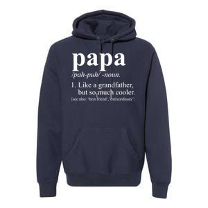 Funny Papa Definition Like A Grandfather Premium Hoodie