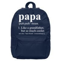 Funny Papa Definition Like A Grandfather 16 in Basic Backpack