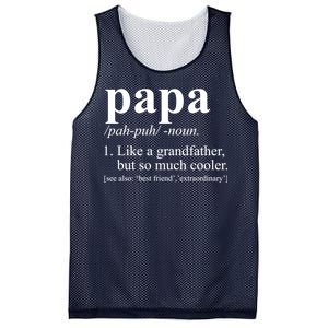 Funny Papa Definition Like A Grandfather Mesh Reversible Basketball Jersey Tank