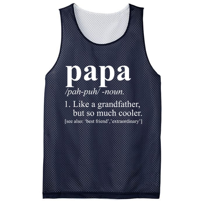 Funny Papa Definition Like A Grandfather Mesh Reversible Basketball Jersey Tank