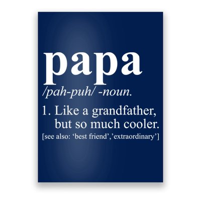 Funny Papa Definition Like A Grandfather Poster