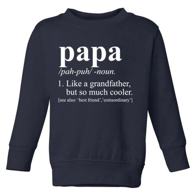 Funny Papa Definition Like A Grandfather Toddler Sweatshirt