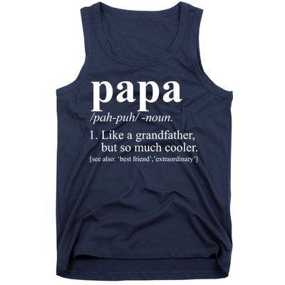 Funny Papa Definition Like A Grandfather Tank Top