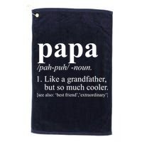 Funny Papa Definition Like A Grandfather Golf Towel