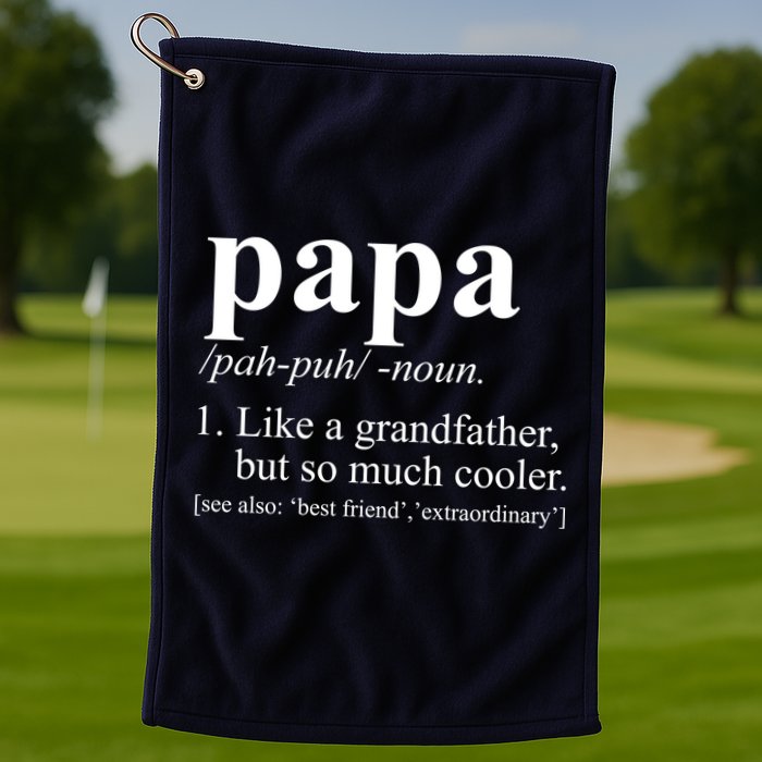 Funny Papa Definition Like A Grandfather Golf Towel