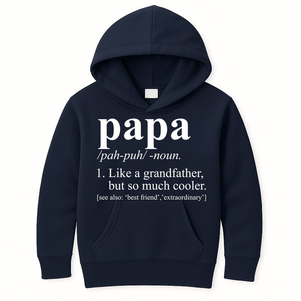 Funny Papa Definition Like A Grandfather Kids Hoodie