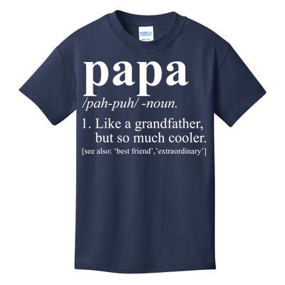 Funny Papa Definition Like A Grandfather Kids T-Shirt