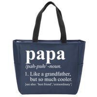 Funny Papa Definition Like A Grandfather Zip Tote Bag