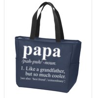 Funny Papa Definition Like A Grandfather Zip Tote Bag