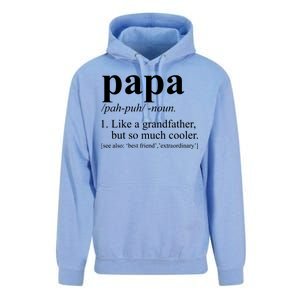 Funny Papa Definition Like A Grandfather Unisex Surf Hoodie