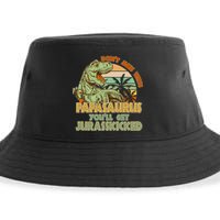 Funny Papa Don't Mess With Papasaurus Sustainable Bucket Hat