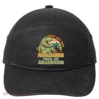 Funny Papa Don't Mess With Papasaurus 7-Panel Snapback Hat