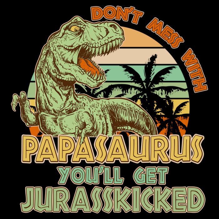 Funny Papa Don't Mess With Papasaurus 16 in Basic Backpack