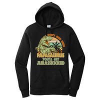 Funny Papa Don't Mess With Papasaurus Women's Pullover Hoodie