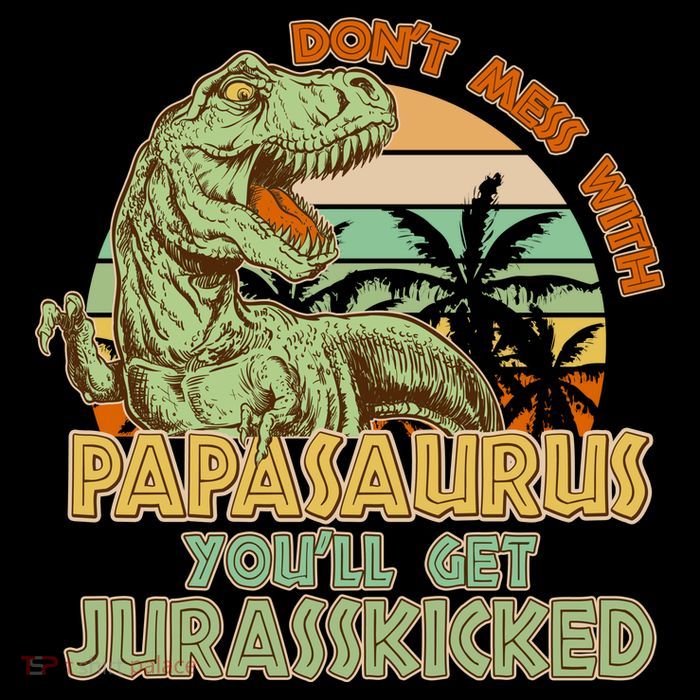 Funny Papa Don't Mess With Papasaurus Youth Performance Sprint T-Shirt