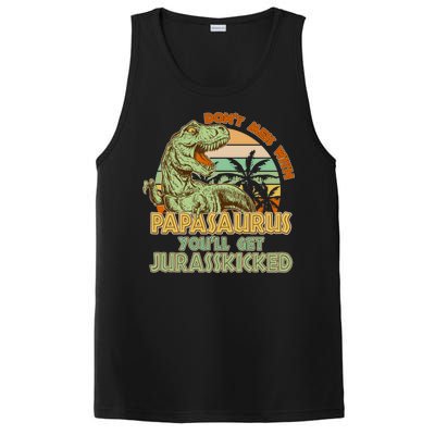 Funny Papa Don't Mess With Papasaurus PosiCharge Competitor Tank